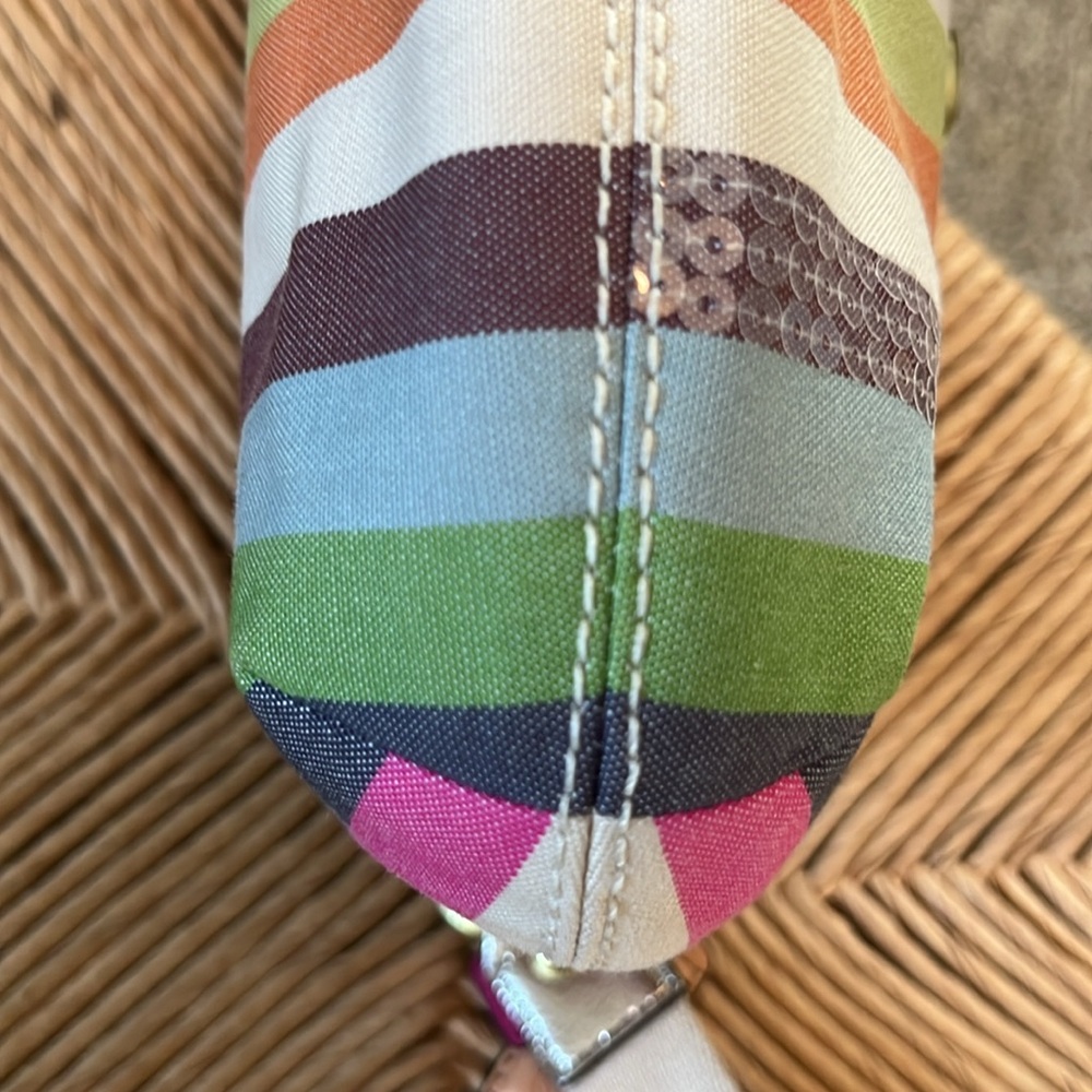 COACH Multicolor Striped Women's Crossbody bag. - Picture 3 of 6